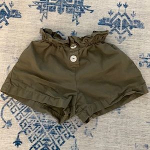 Zara paper bag waist shorts